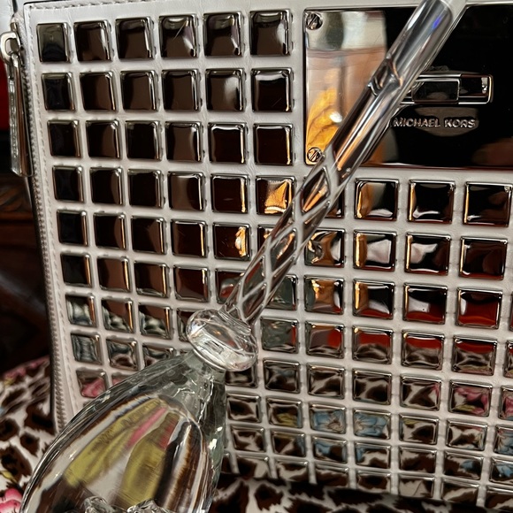 🌹RUNWAY MICHAEL KORS GLSSS/LEATHER BAG                   🌹RARE MK COUTURE BAG - Picture 2 of 15